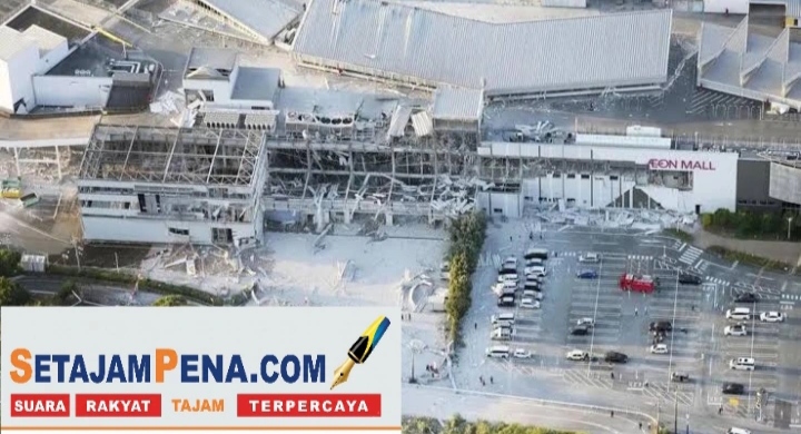 Gempa Berkekuatan M 7,1 Hantam Kumamoto Jepang, dan Picu Ledakan Aeon Mall, Belasan Orang Hilang