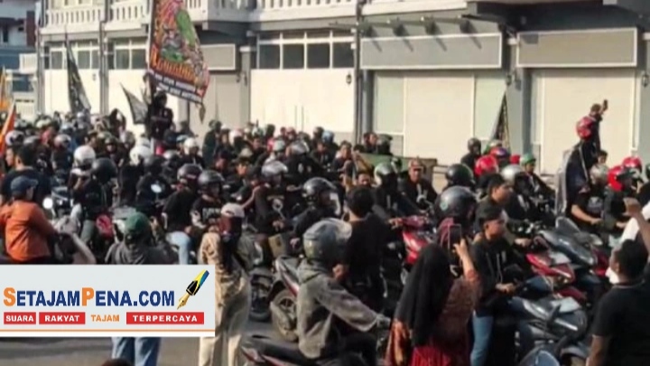 Ribuan Massa PSHT Geruduk Polrestabes Surabaya, Tuntut Seluruh Pelaku Pengeroyokan oleh Debt Collector Ditangkap