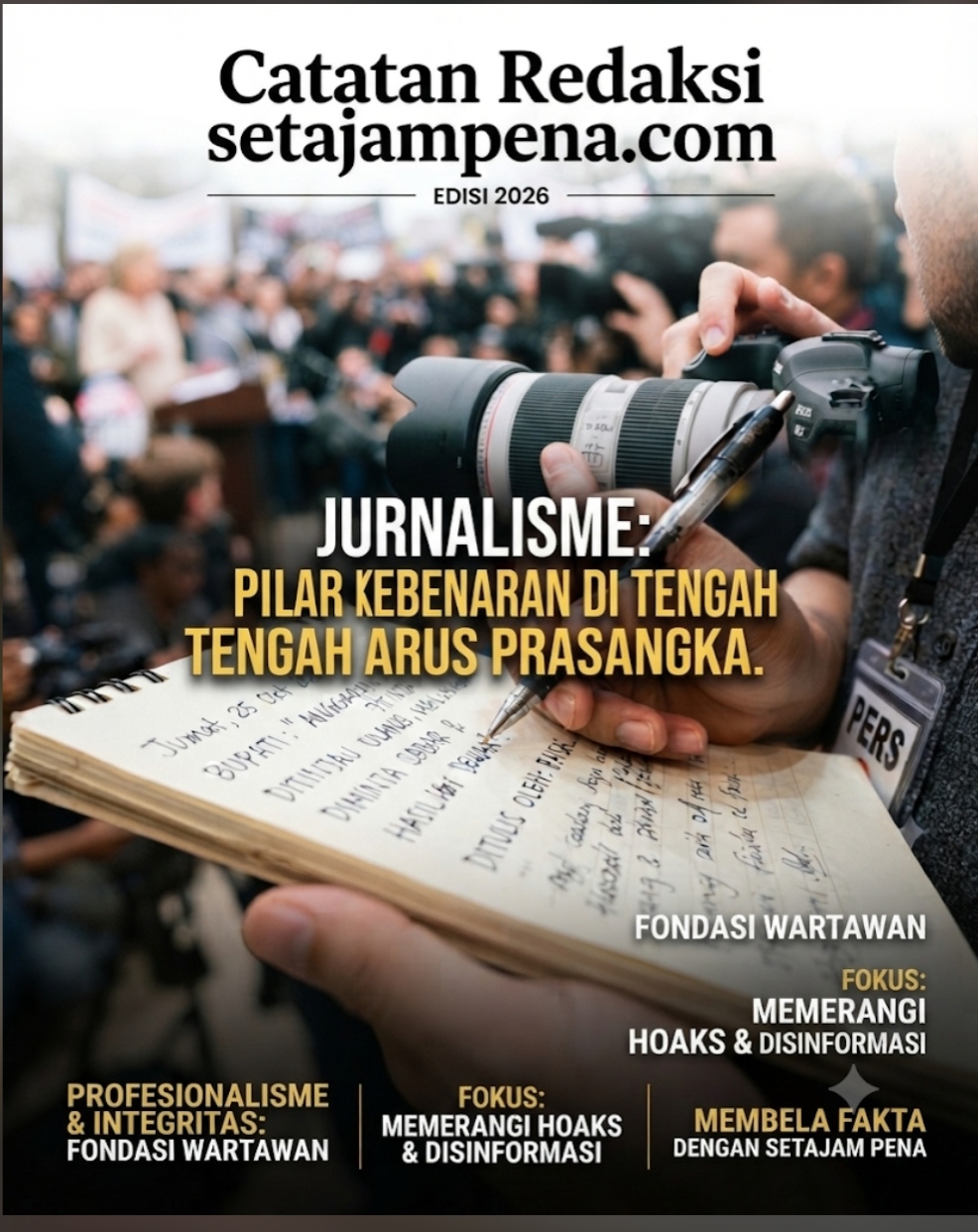 “Ujung wartawan bukan uang, melainkan tinta yang menulis kebenaran.”