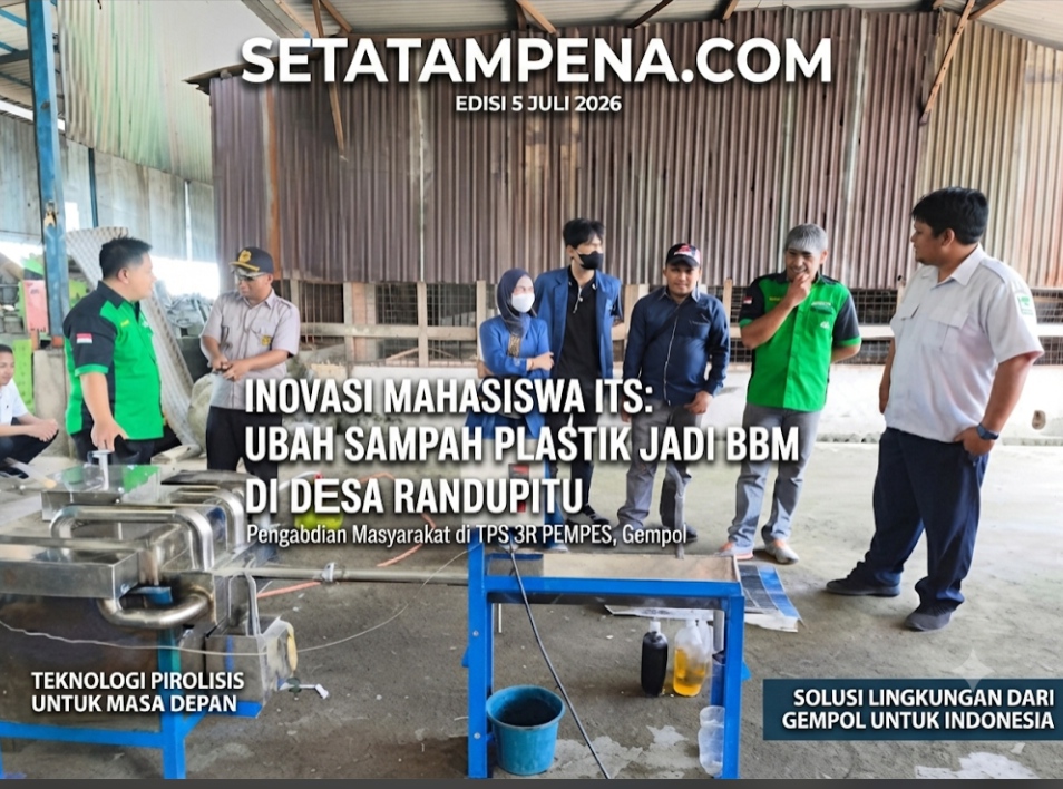 Mahasiswa ITS Kenalkan Pirolisis Pengolah Sampah di Randupitu Pasuruan