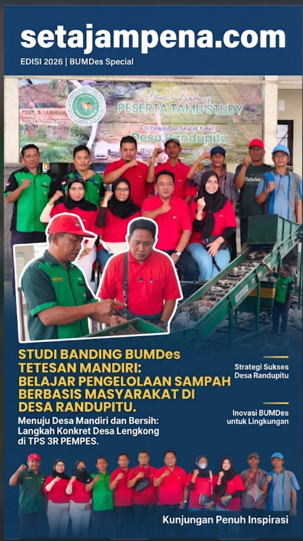 BUMDes Tetesan Mandiri Studi Banding ke-TPS 3R Pempes Randupitu