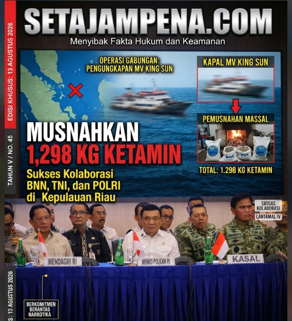 1,3 Ton Ketamin Dimusnahkan, Selamatkan 6,49 Juta Jiwa