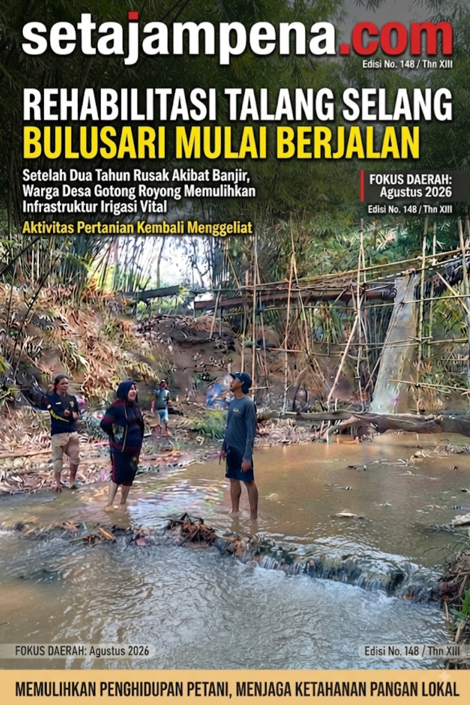 Rehabilitasi Talang Selang Bulusari Pulihkan Irigasi Petani