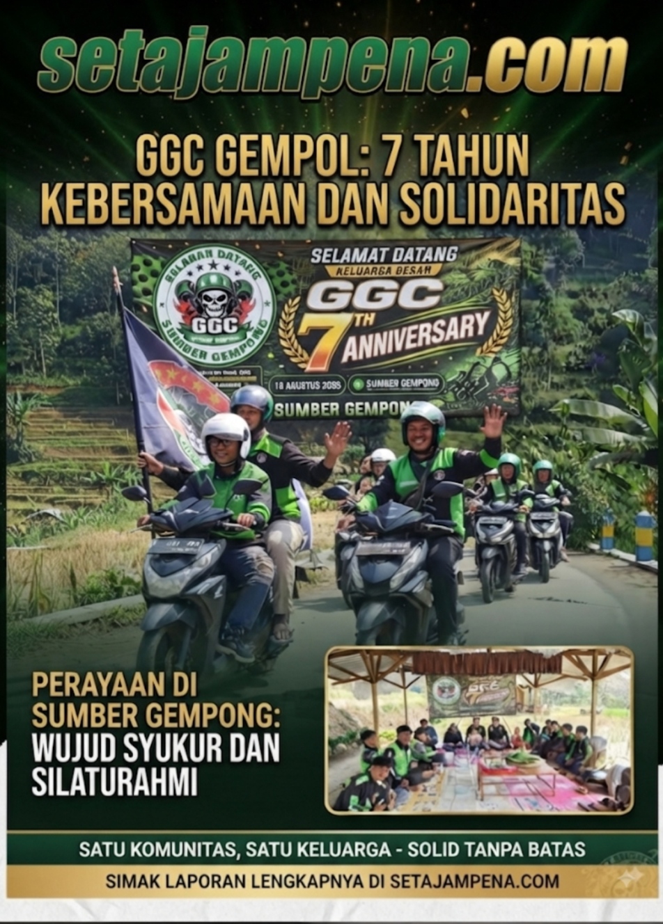 Anniversary GGC Gempol ke-7 Perkuat Solidaritas Ojol