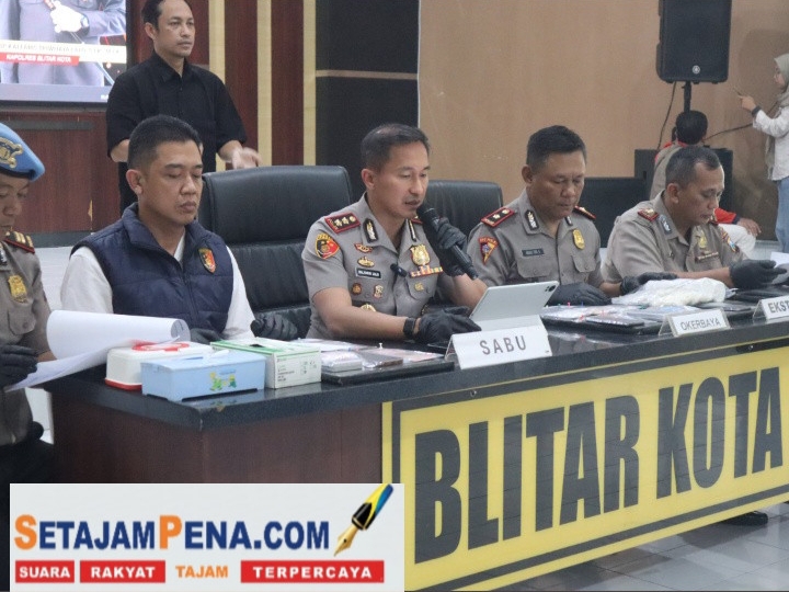 Tumpas Semeru 2026, Polres Blitar Kota Ungkap dan tangkap 13 tersangka, beserta Barang bukti.