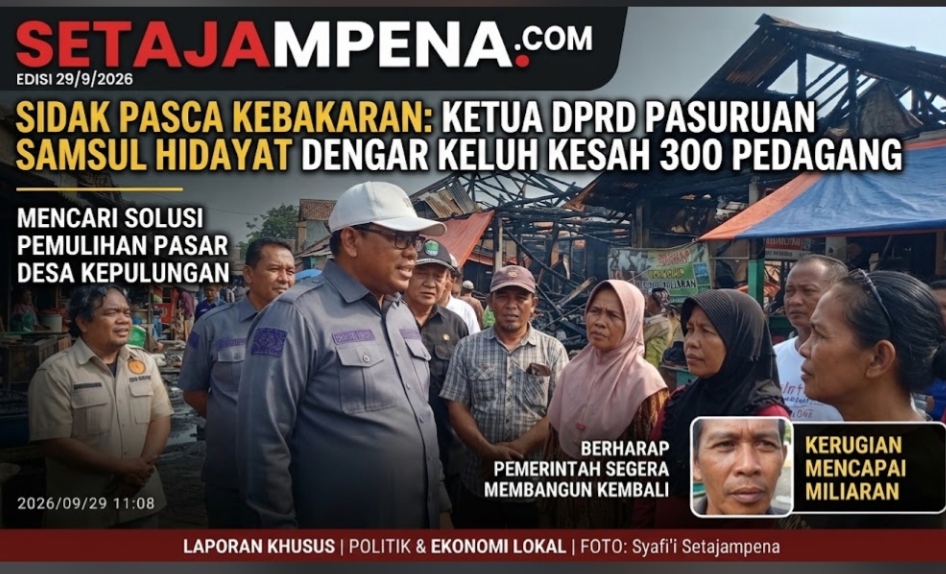 Samsul Hidayat Sidak Pasar Kepulungan, Dorong Pemulihan Pedagang