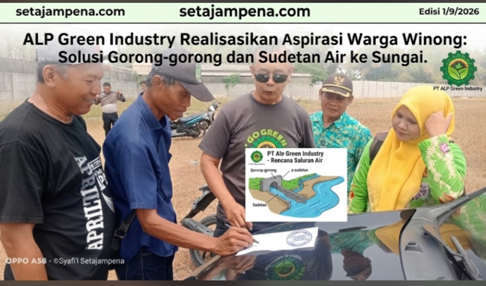 PT ALP Green Industry Responsif Benahi Saluran Air Warga Winong